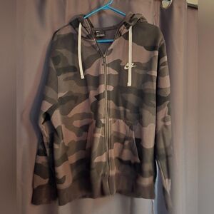 Nike Camo Full Zip Hoodie Jacket